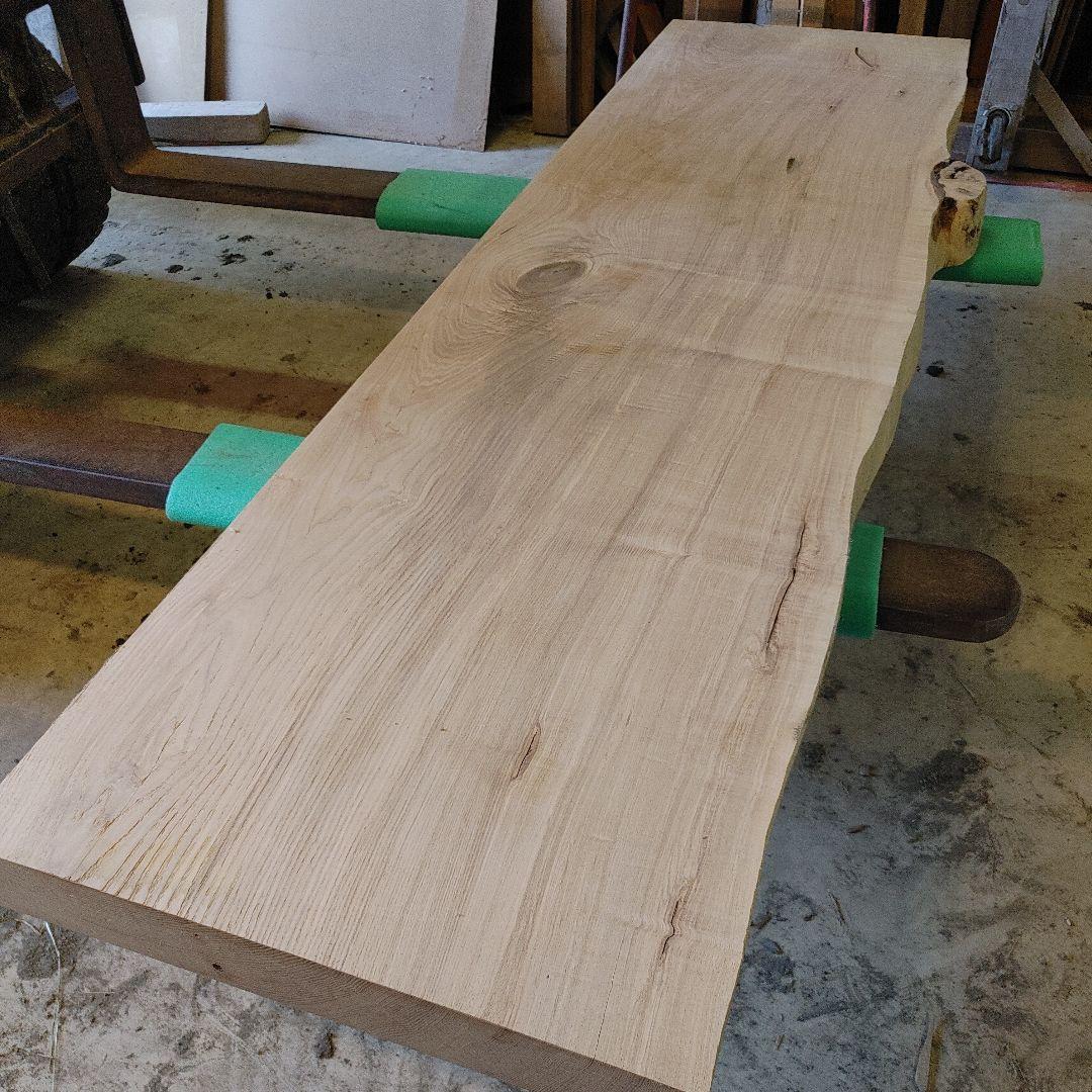 送料込み　一枚板　ニレ　楡　無垢材　天板　テーブル　カウンター　番号53