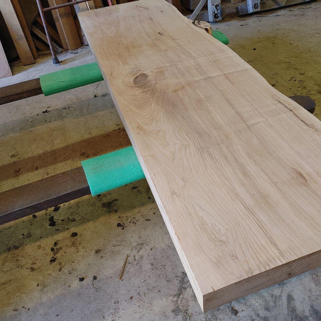 送料込み　一枚板　ニレ　楡　無垢材　天板　テーブル　カウンター　番号53