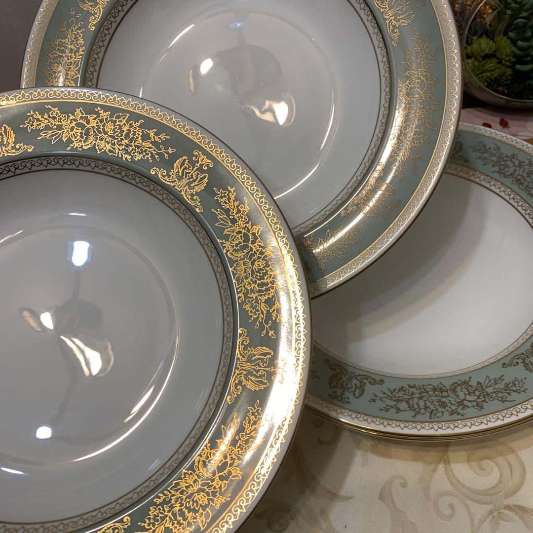 ウェッジウッド コロンビア　セージグリーン 23cmサラダボウル6枚