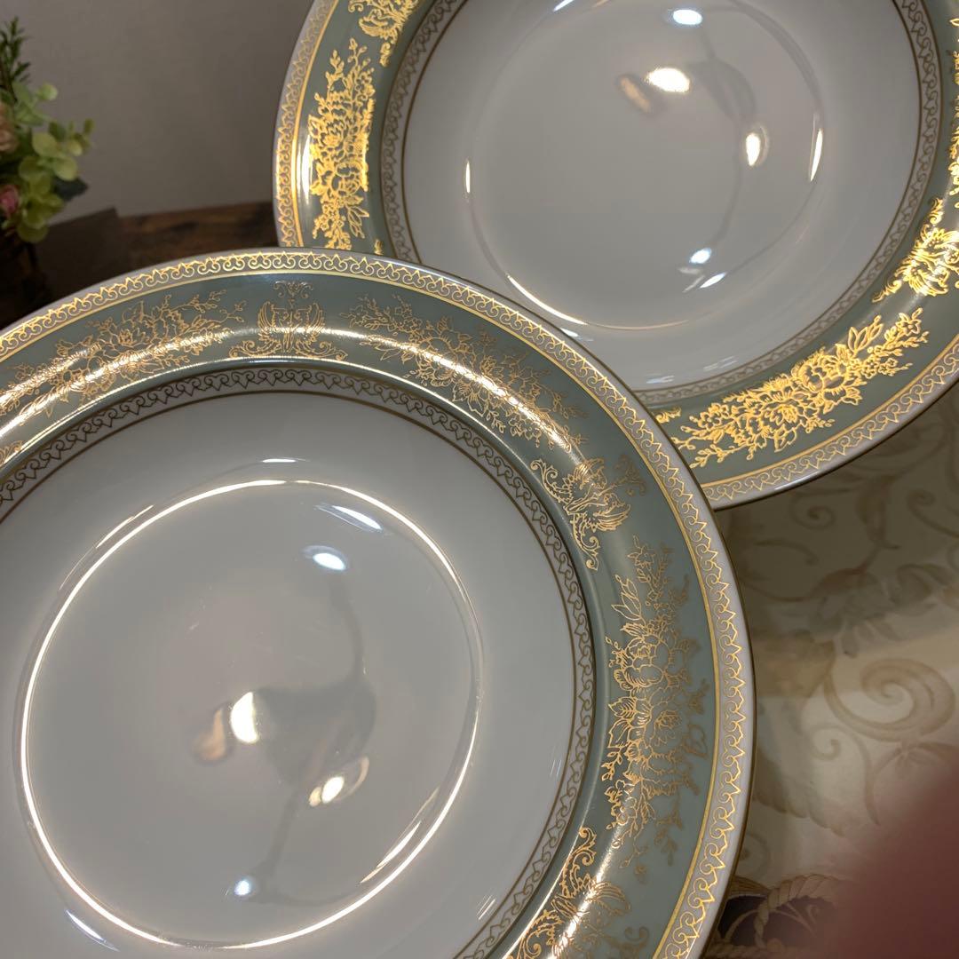 ウェッジウッド コロンビア　セージグリーン 23cmサラダボウル6枚