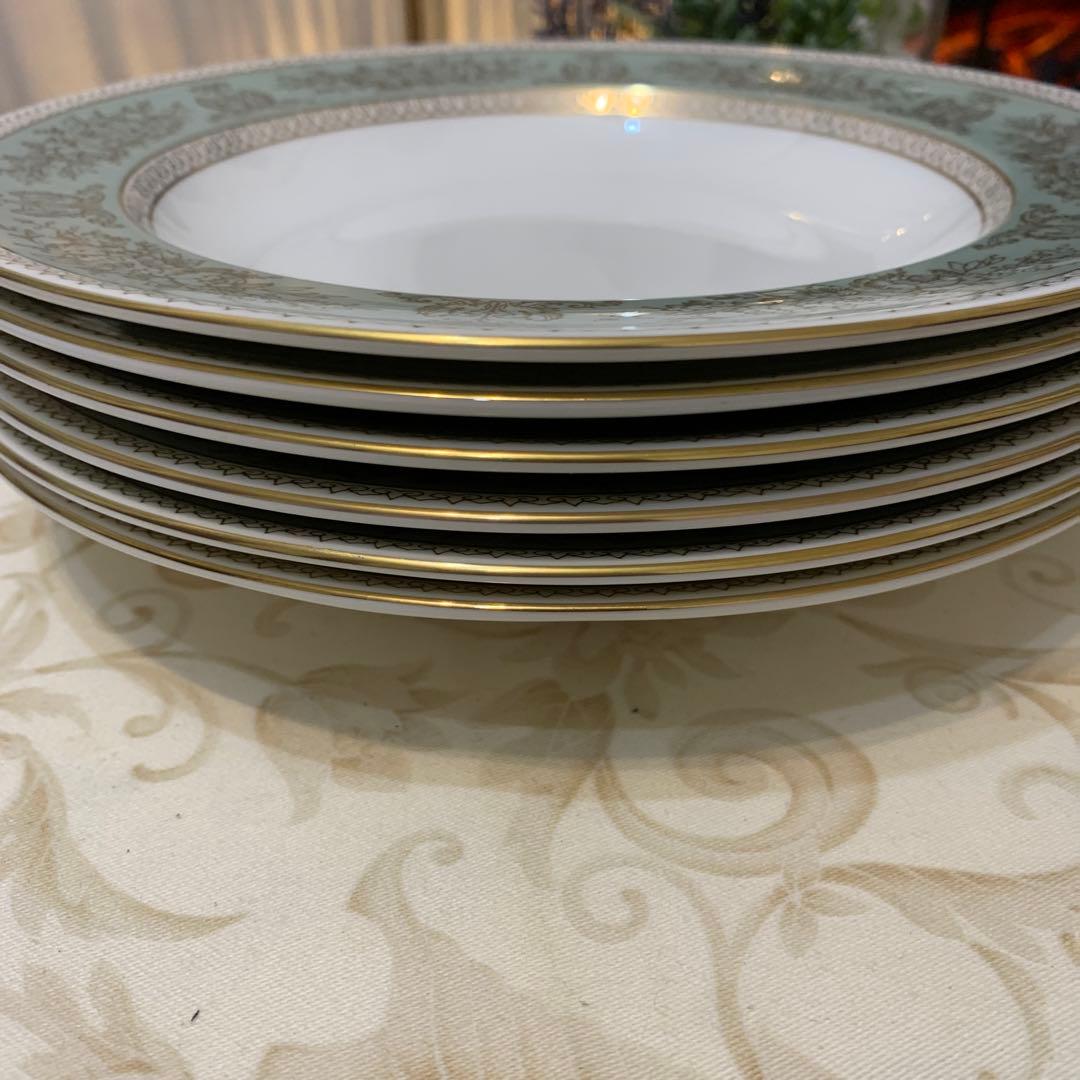 ウェッジウッド コロンビア　セージグリーン 23cmサラダボウル6枚