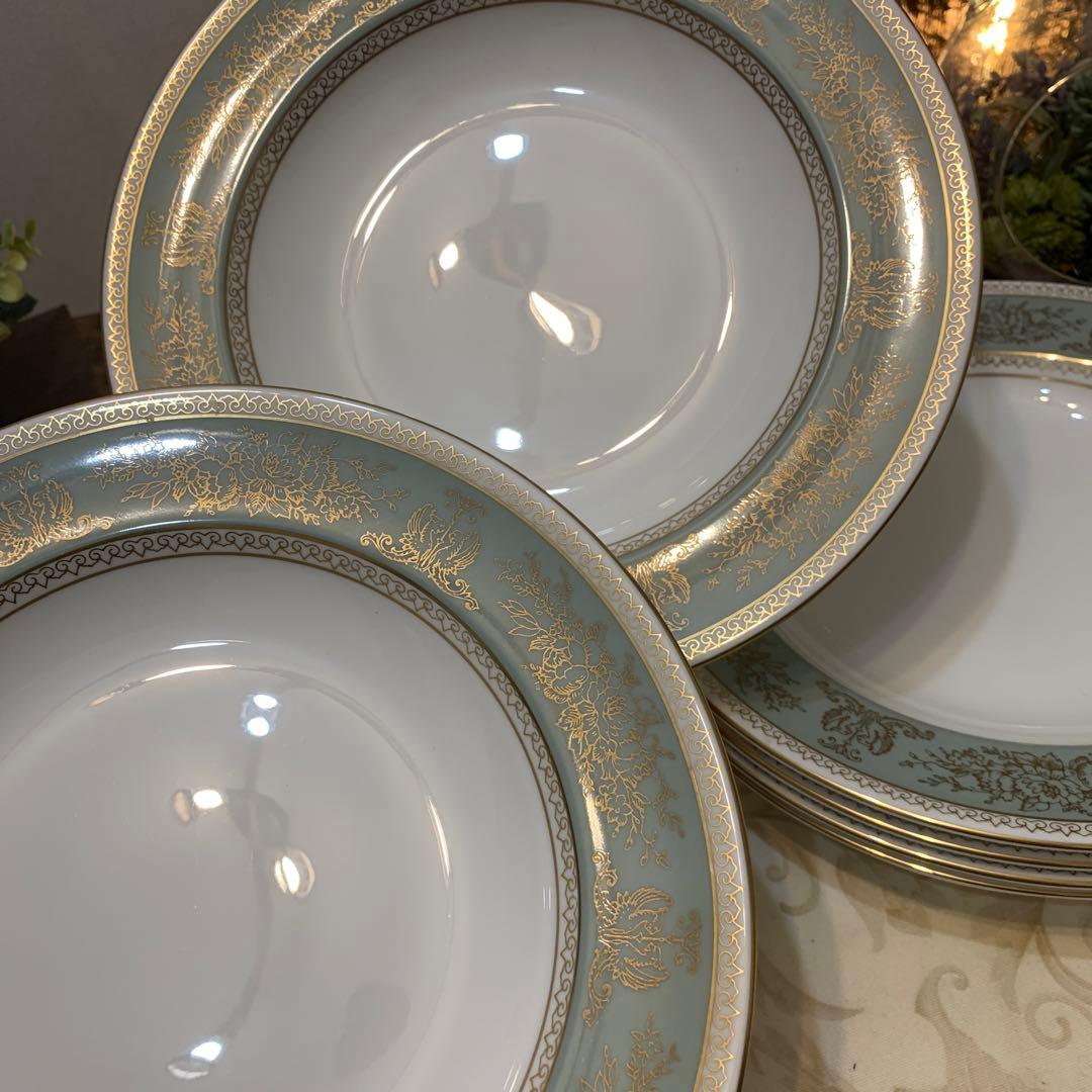 ウェッジウッド コロンビア　セージグリーン 23cmサラダボウル6枚