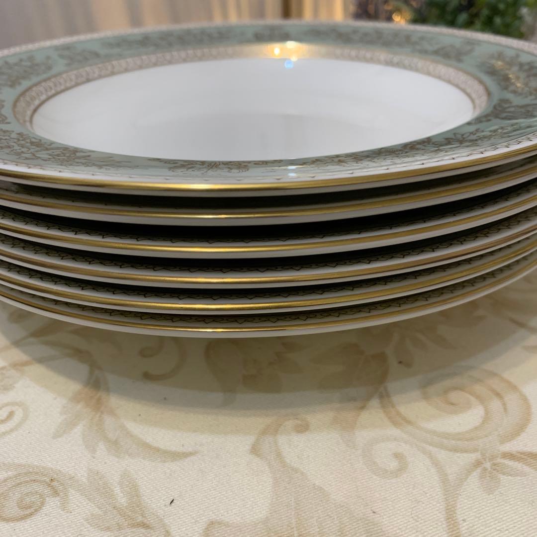 ウェッジウッド コロンビア　セージグリーン 23cmサラダボウル6枚