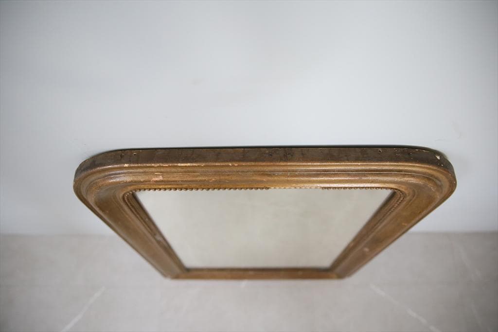 フランスアンティークルイフィリップ様式ミラー/ウォールミラー鏡(68-146-2