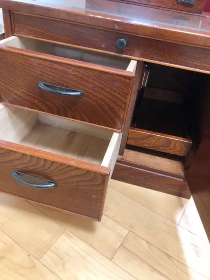 和風 姿見 引き出し コンセント付