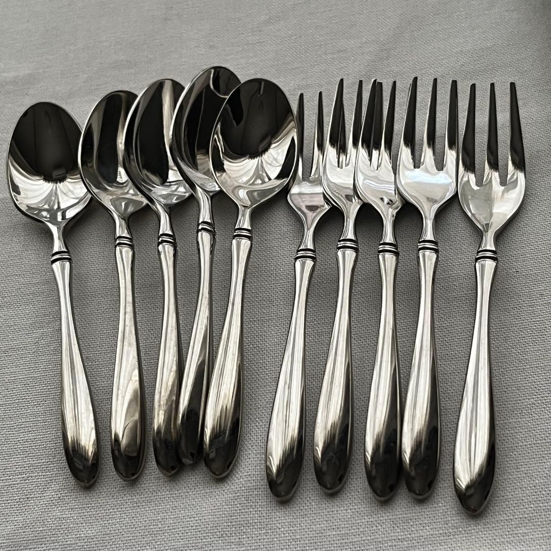 中古 アズマ インペリアル 18-18ステンレス カトラリー フォーク スプーン