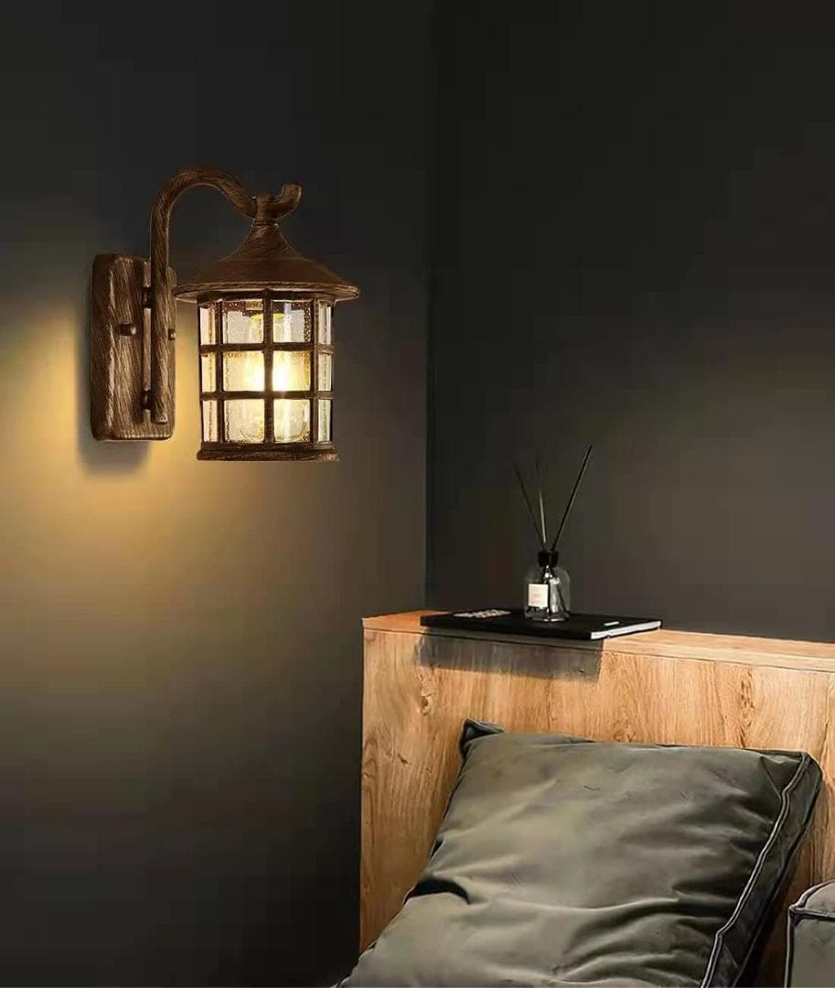 美しい 屋外照明 ウォールランプ アンティーク風 アイアン