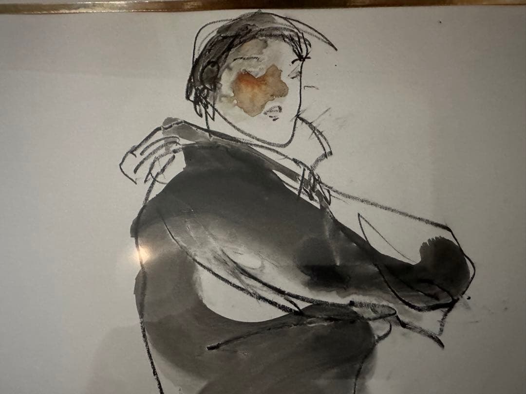 栗原一郎 裸婦① 51x37 デッサン/水彩画 絵画 - メルカリ