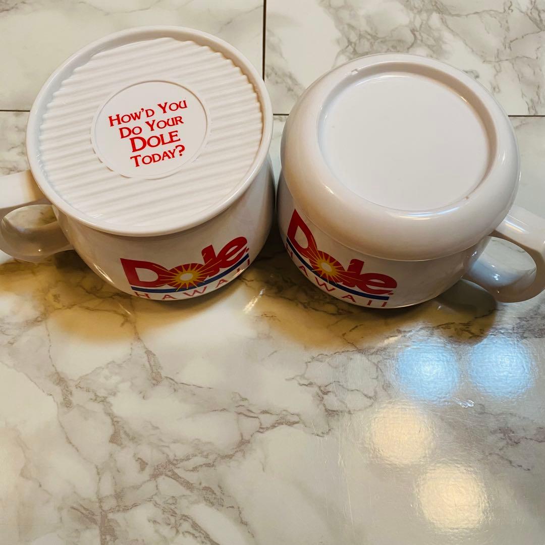 レア【Dole HAWAII】ドールハワイ蓋付きマグカップ2個セット ビンテージ