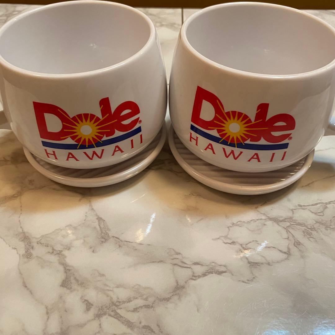 レア【Dole HAWAII】ドールハワイ蓋付きマグカップ2個セット ビンテージ