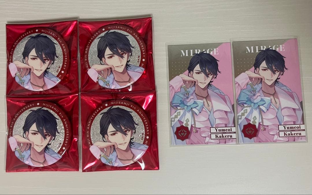 にじさんじ 夢追翔 8周年 グリッター缶バッジ メタルカード - メルカリ