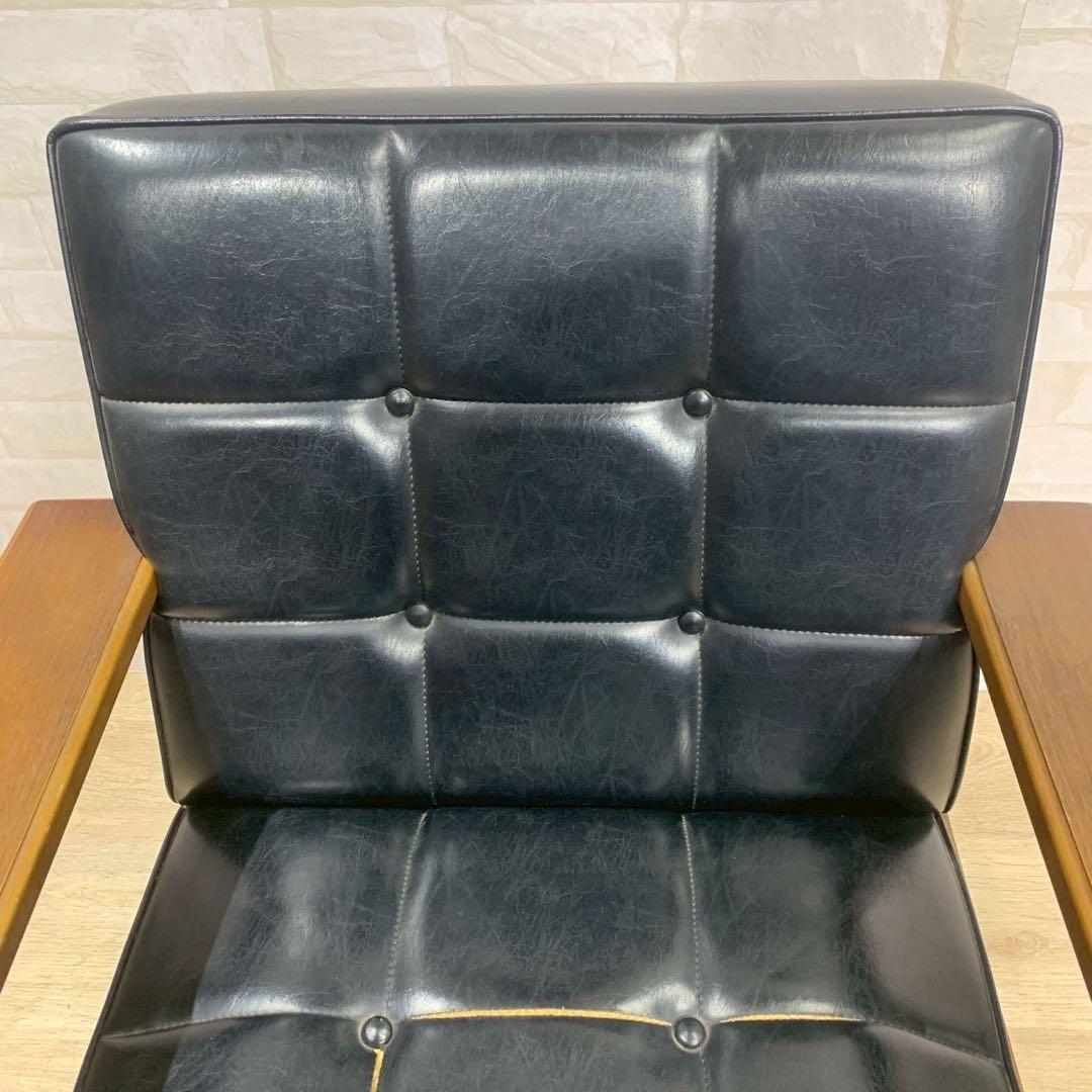 カリモク Kチェア レトロ ヴィンテージ 1シーター シングルソファ ソファ④