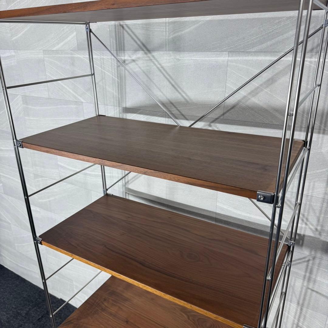 無印良品 ステンレスユニットシェルフ ウォールナット ワイド 大 d4153