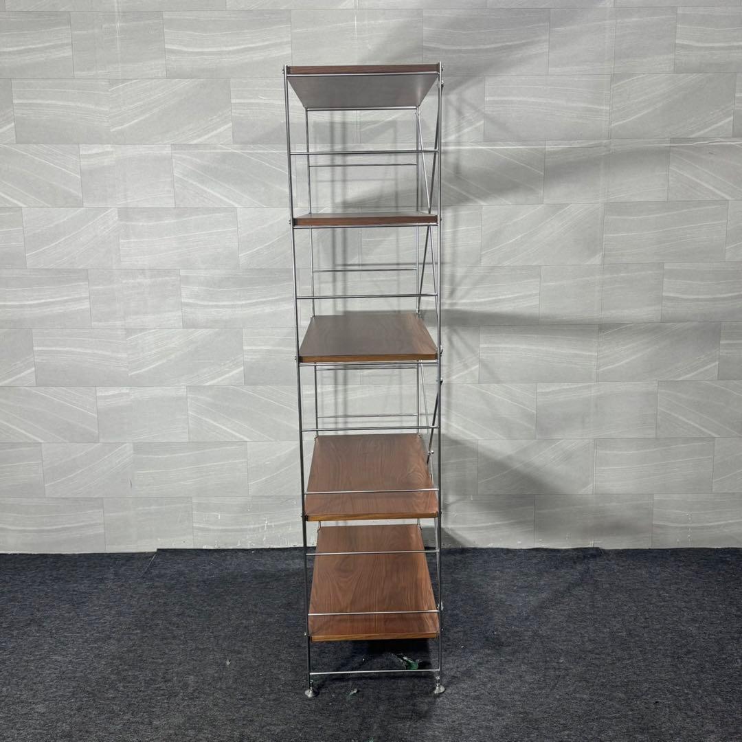 無印良品 ステンレスユニットシェルフ ウォールナット ワイド 大 d4153