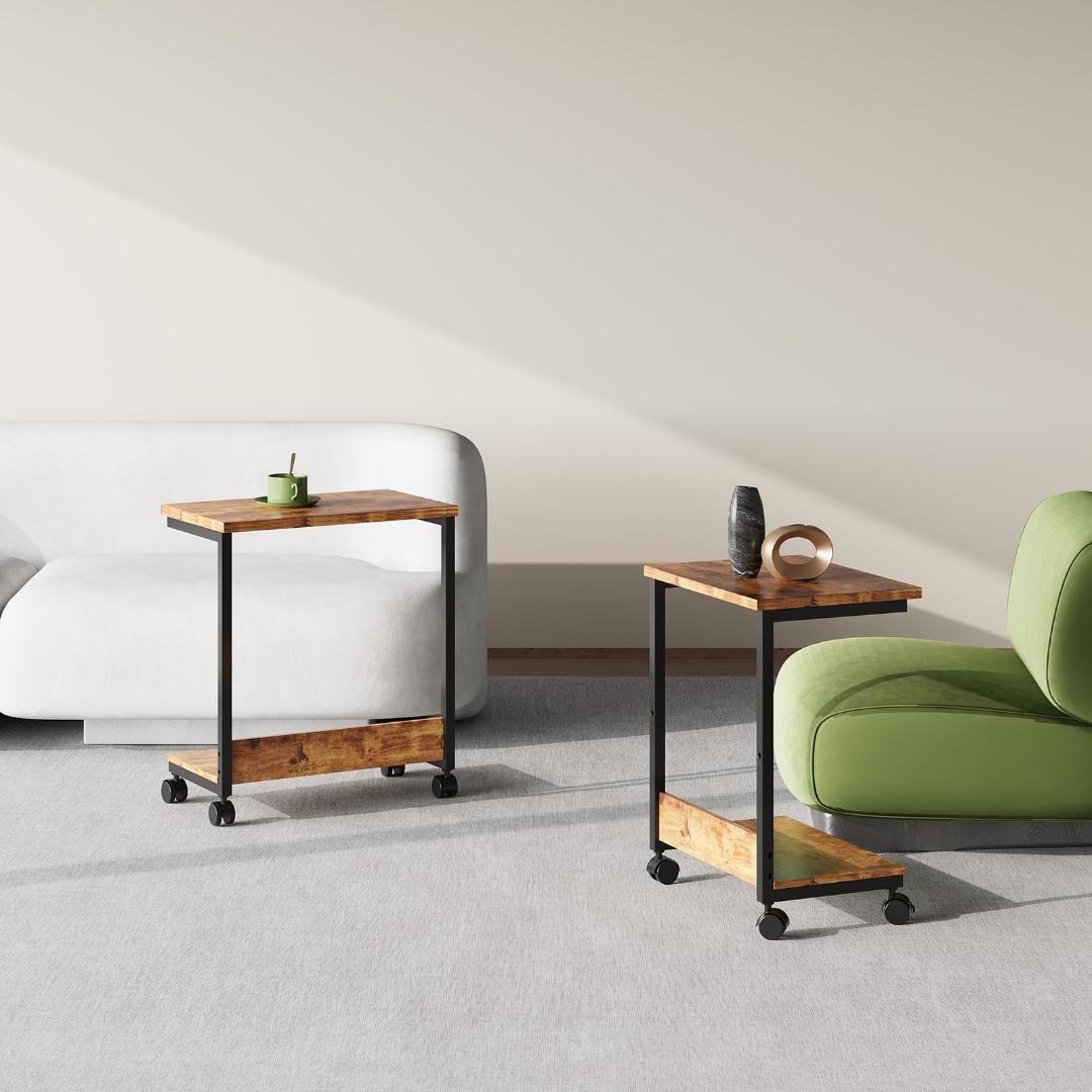 キャスター付き　サイドテーブル　スタイリッシュ　機能的