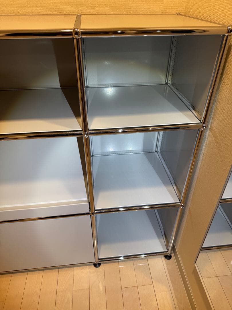 usm ハラー オープンシェルフ 3段 引き出し付き グレー