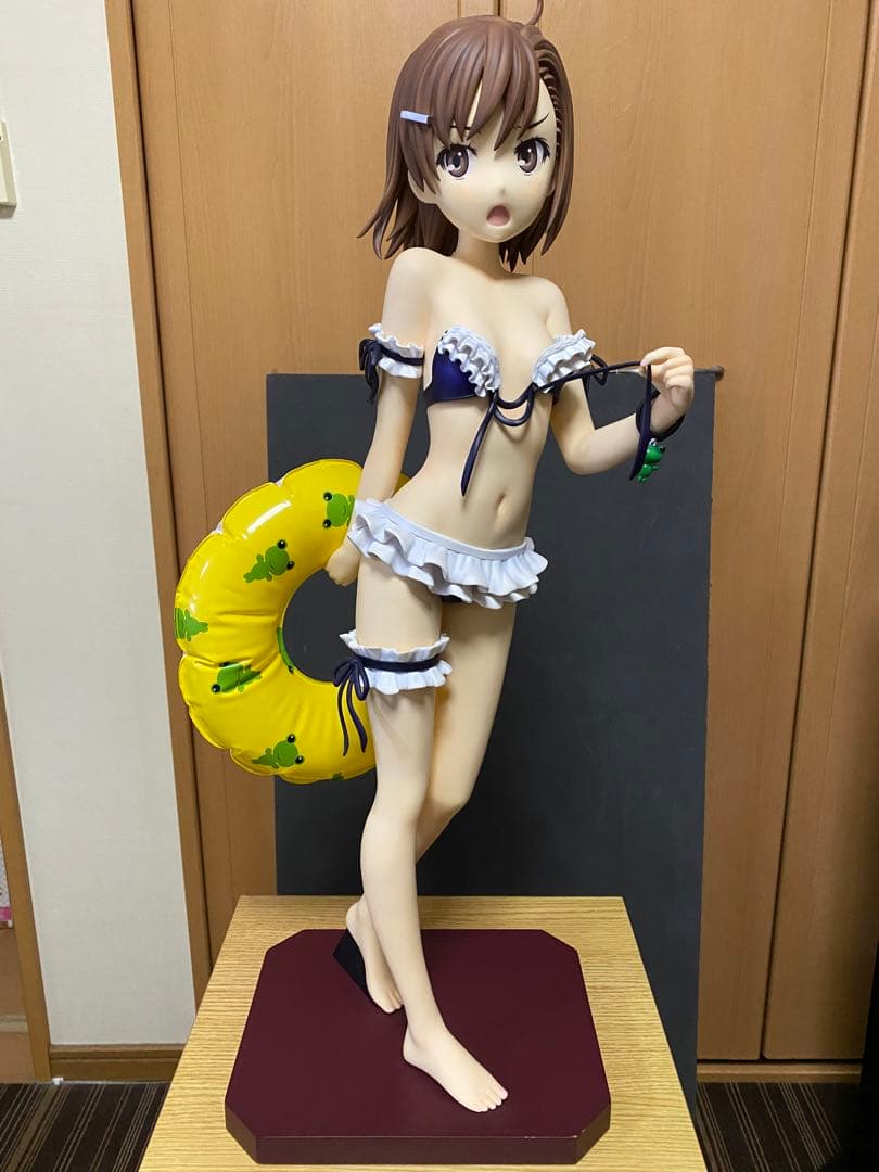 アスキー とある科学の超電磁砲 御坂美琴 水着フィギュア やわらかバスト版