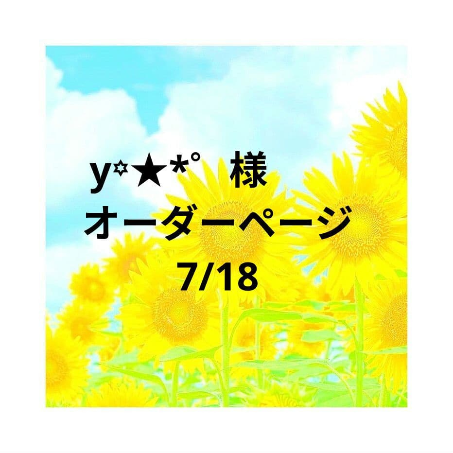 y꙳★*゜様　オーダーページ　7/18