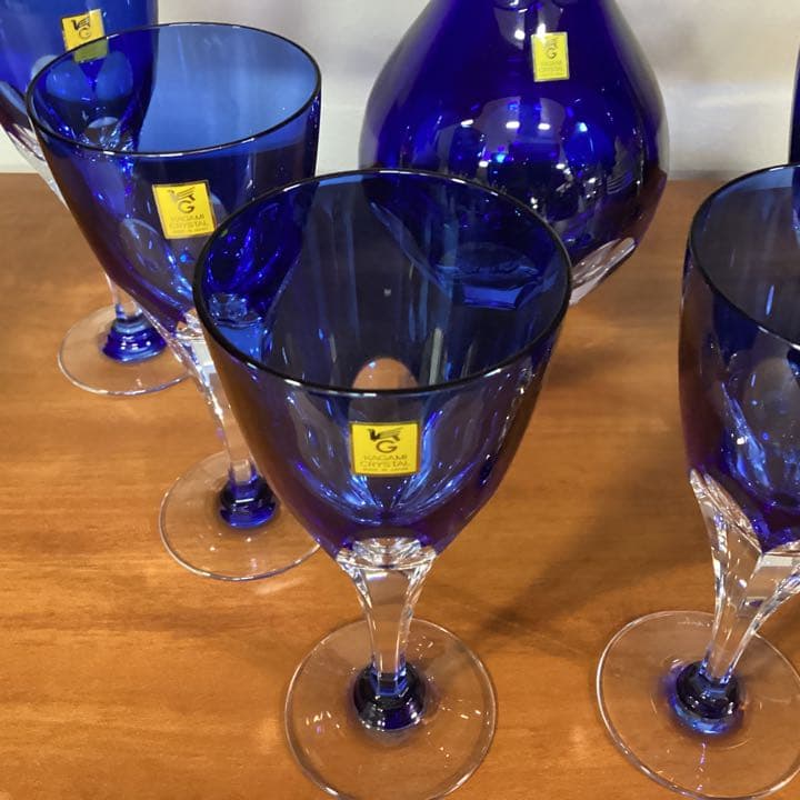 A-319（未使用）KAGAMI CRYSTAL ロイヤルブルー 江戸切子