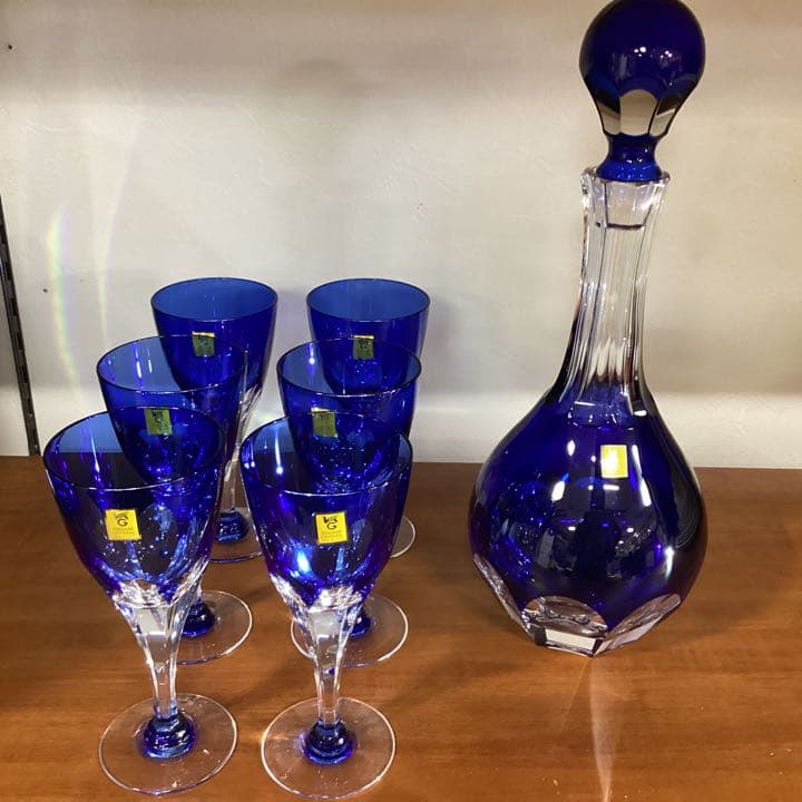 A-319（未使用）KAGAMI CRYSTAL ロイヤルブルー 江戸切子