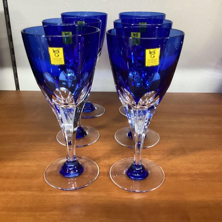 A-319（未使用）KAGAMI CRYSTAL ロイヤルブルー 江戸切子