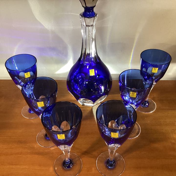 A-319（未使用）KAGAMI CRYSTAL ロイヤルブルー 江戸切子