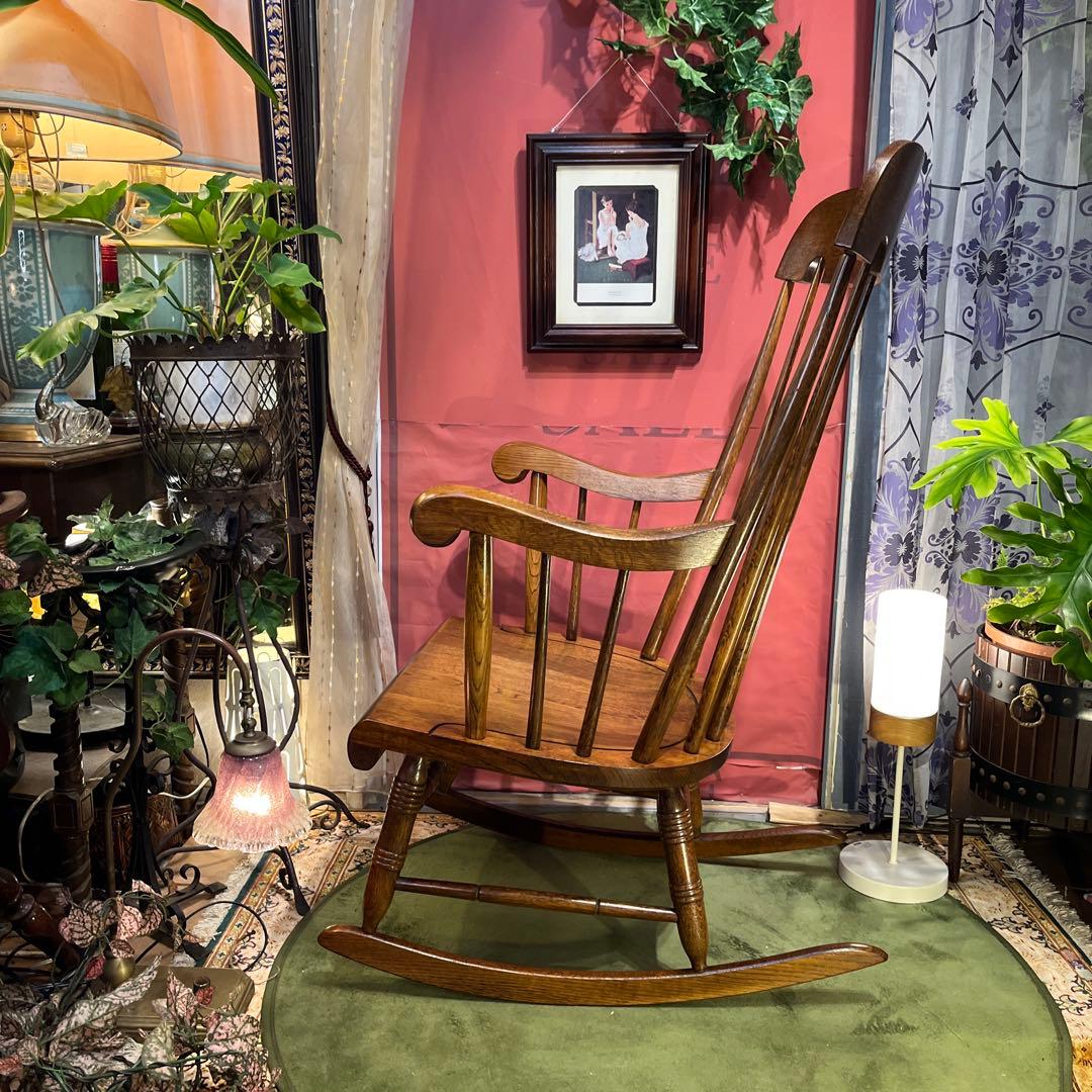 ひとみ　オールドヴィンテージ 飛騨産業　キツツキマーク ロッキングチェア