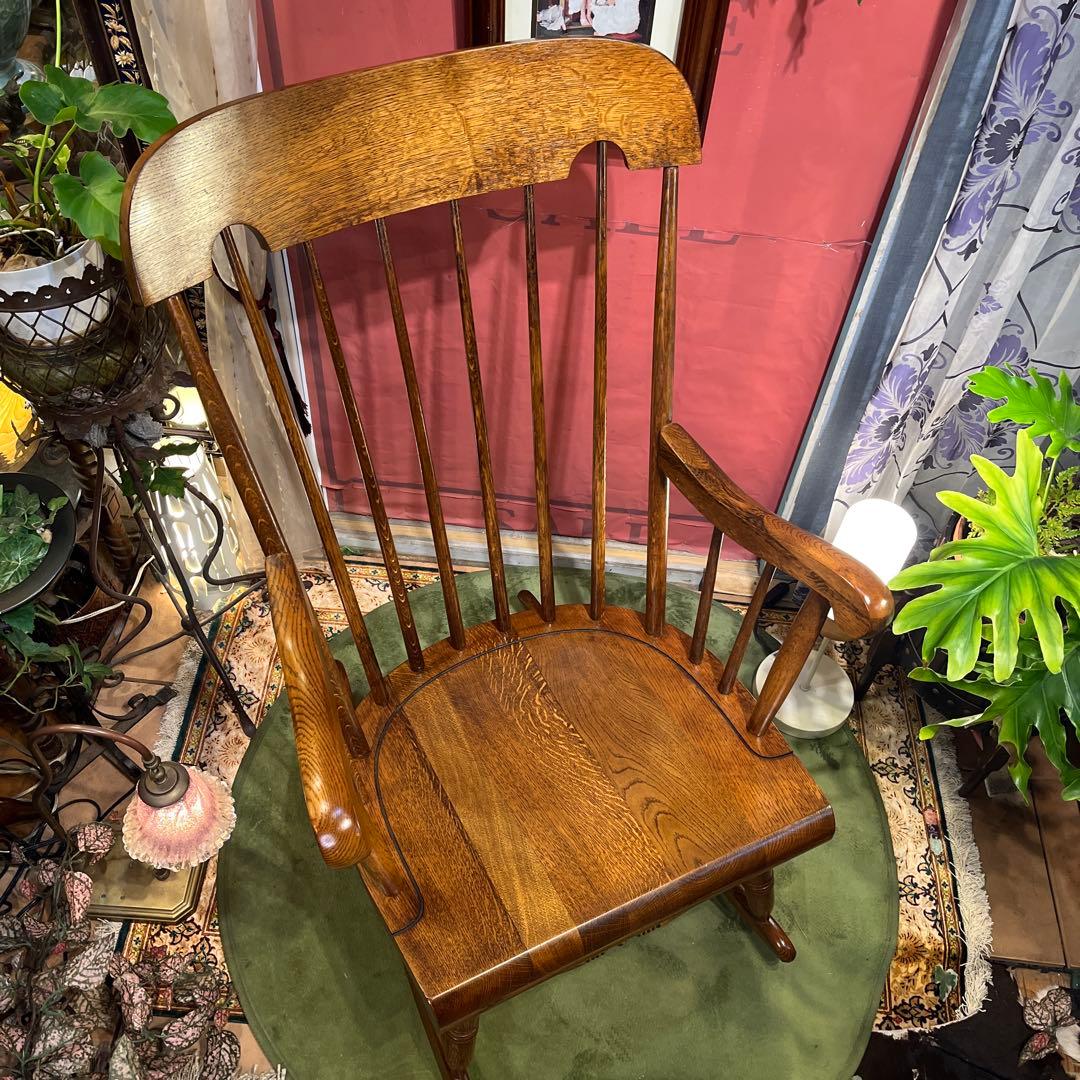 ひとみ　オールドヴィンテージ 飛騨産業　キツツキマーク ロッキングチェア