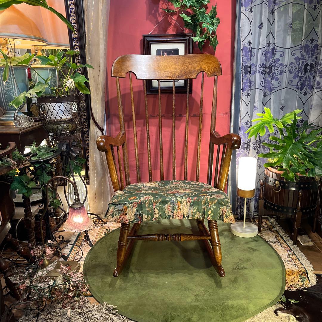 ひとみ　オールドヴィンテージ 飛騨産業　キツツキマーク ロッキングチェア