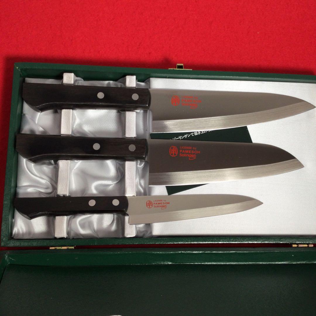 ゾーリンゲン　パメッソ　包丁　3本セット　箱付き　カラトリー　ステンレス