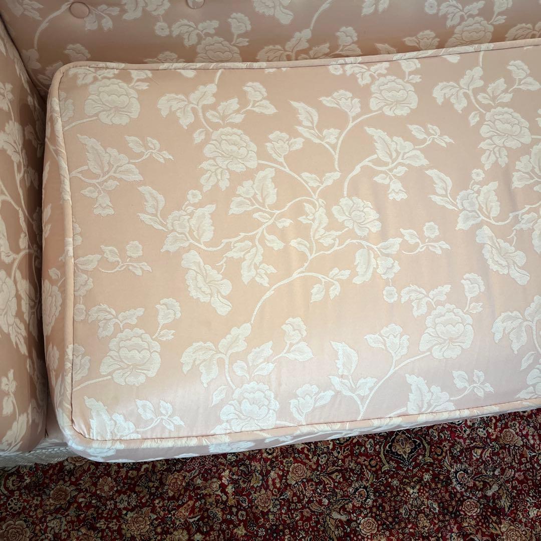 姫系 ピンク フラワーパターン カウチソファ　ロココ調　ジェニファーテイラー