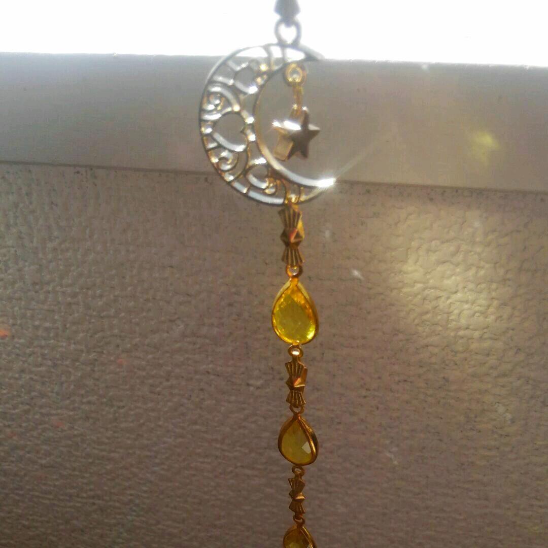 サンキャッチャー♡ハンドメイド「お日様とお月様とお星様♡」