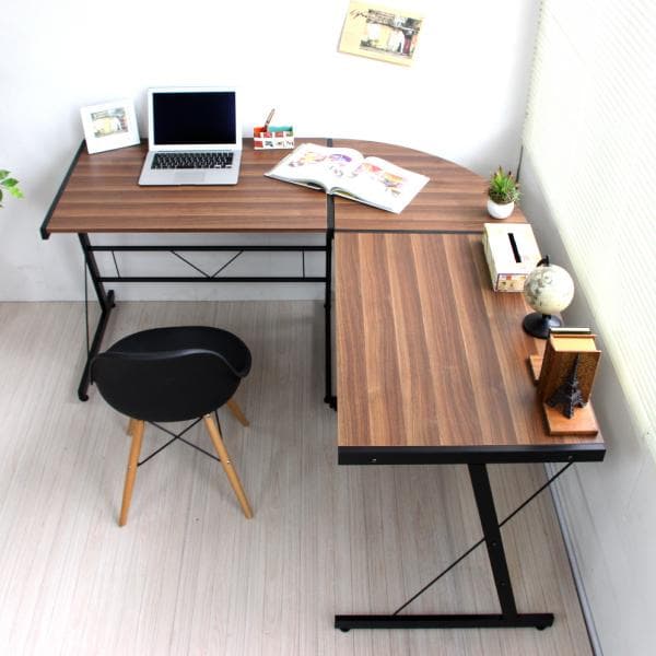 《新品・送料無料》パソコンデスク コーナー ブラウン 幅150cm L字型