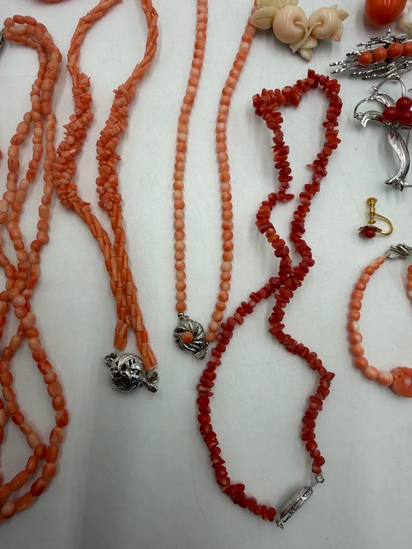 珊瑚　赤珊瑚　珊瑚風　アクセサリー　大量　約280g