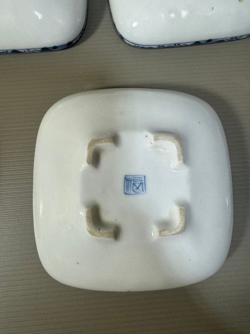 2224 九谷焼 角福 染付山水 中鉢 10客 時代物 - メルカリ