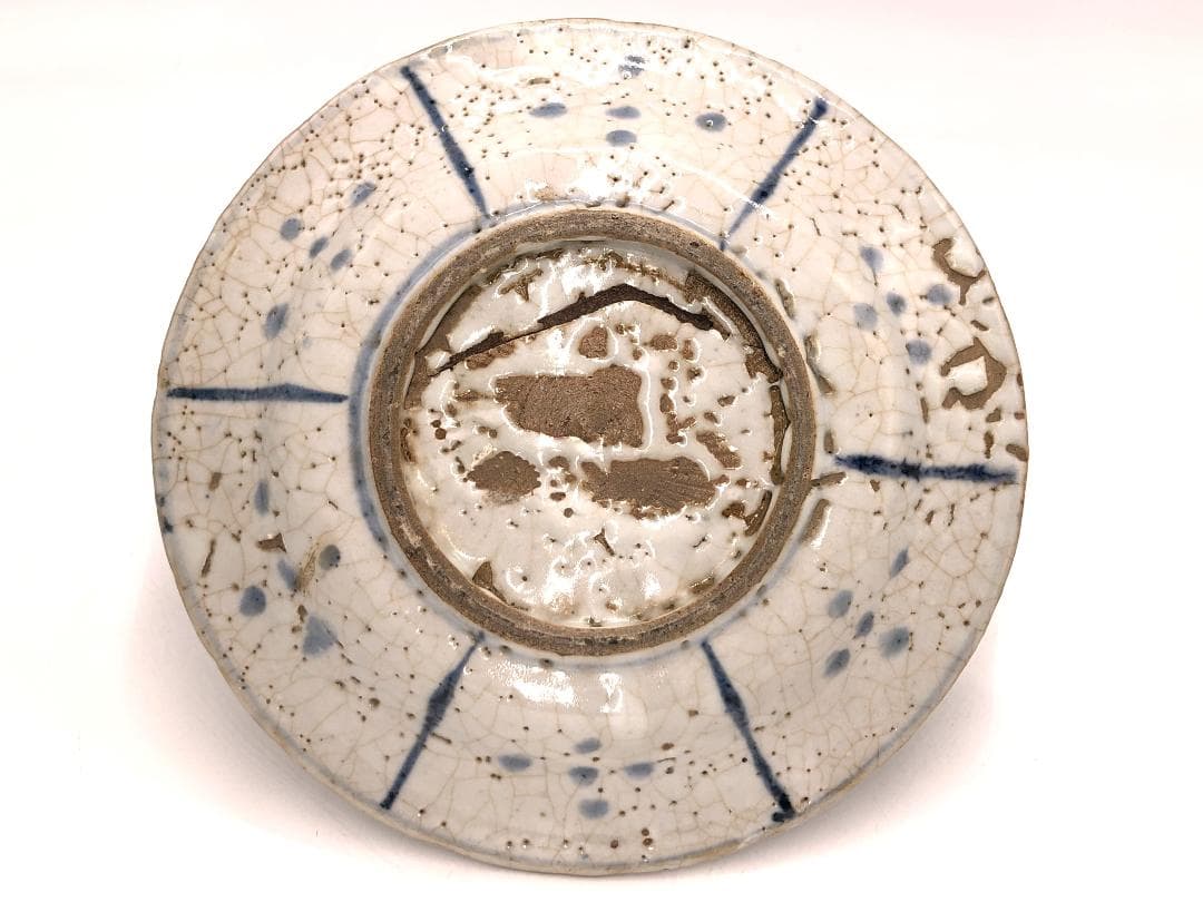 明朝青花小皿 】 芙蓉手鹿図 窯疵虫食い景色 - メルカリ