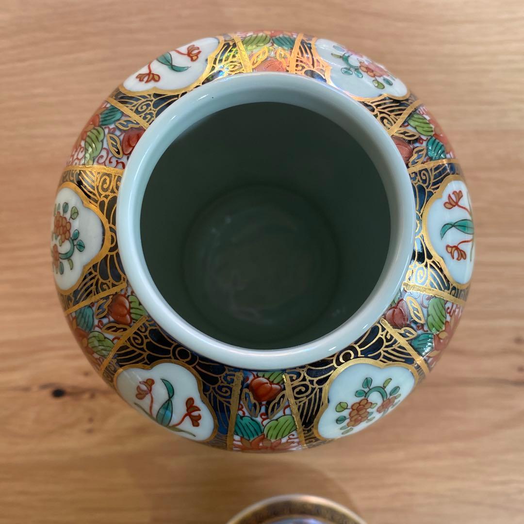 貴玉製　古伊万里更紗　沈香壺