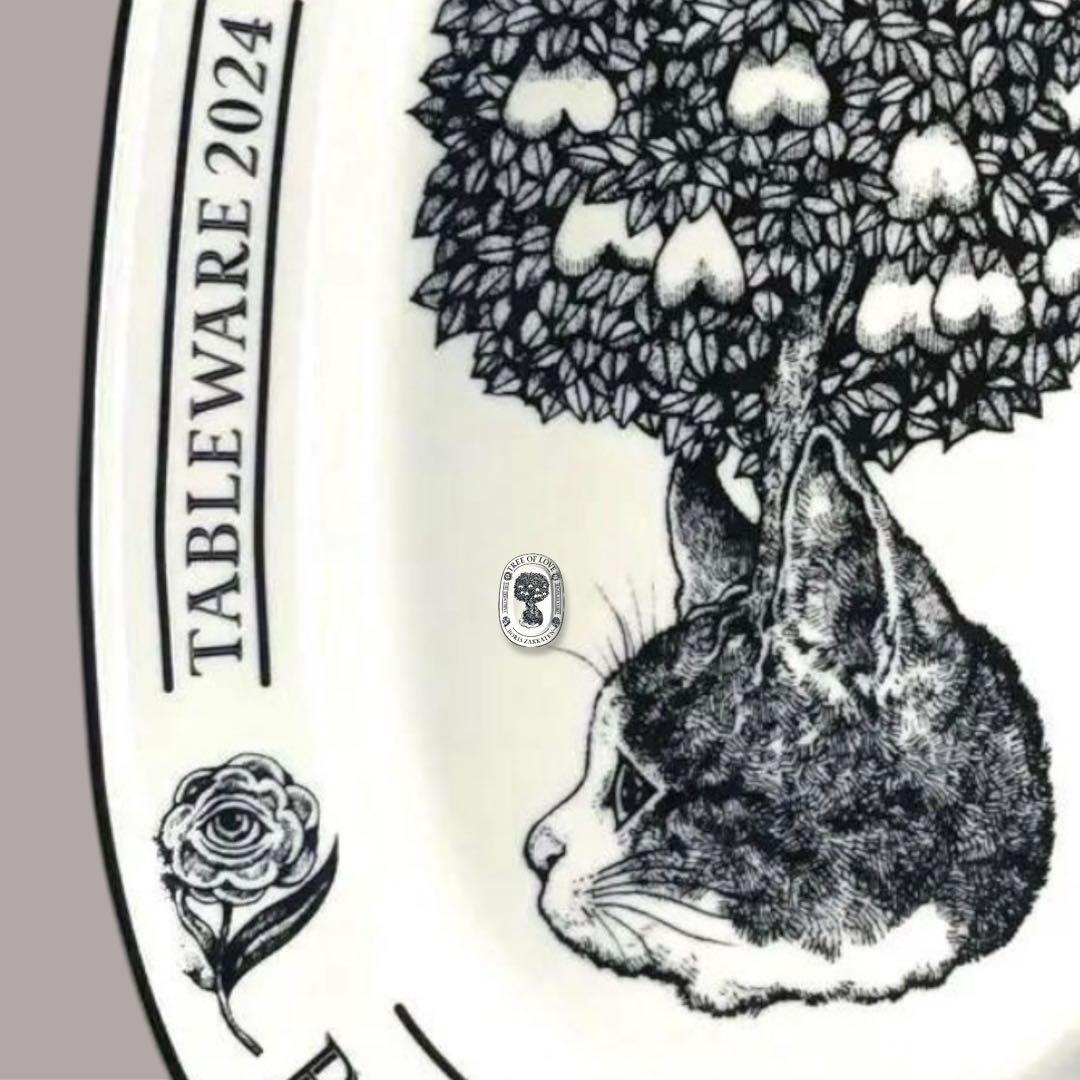 新品✨ボリス雑貨店 ヒグチユウコ ニャンコ オーバル皿 布ショッパー