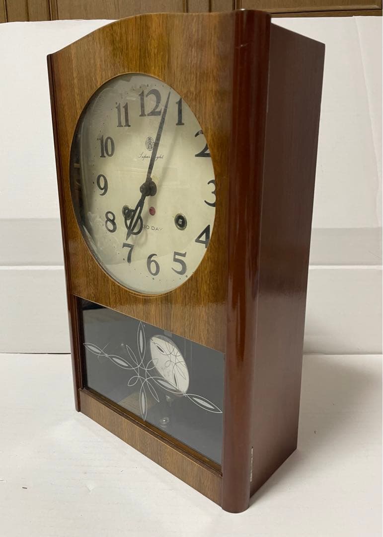 愛知時計　SuperEight ゼンマイ式掛時計