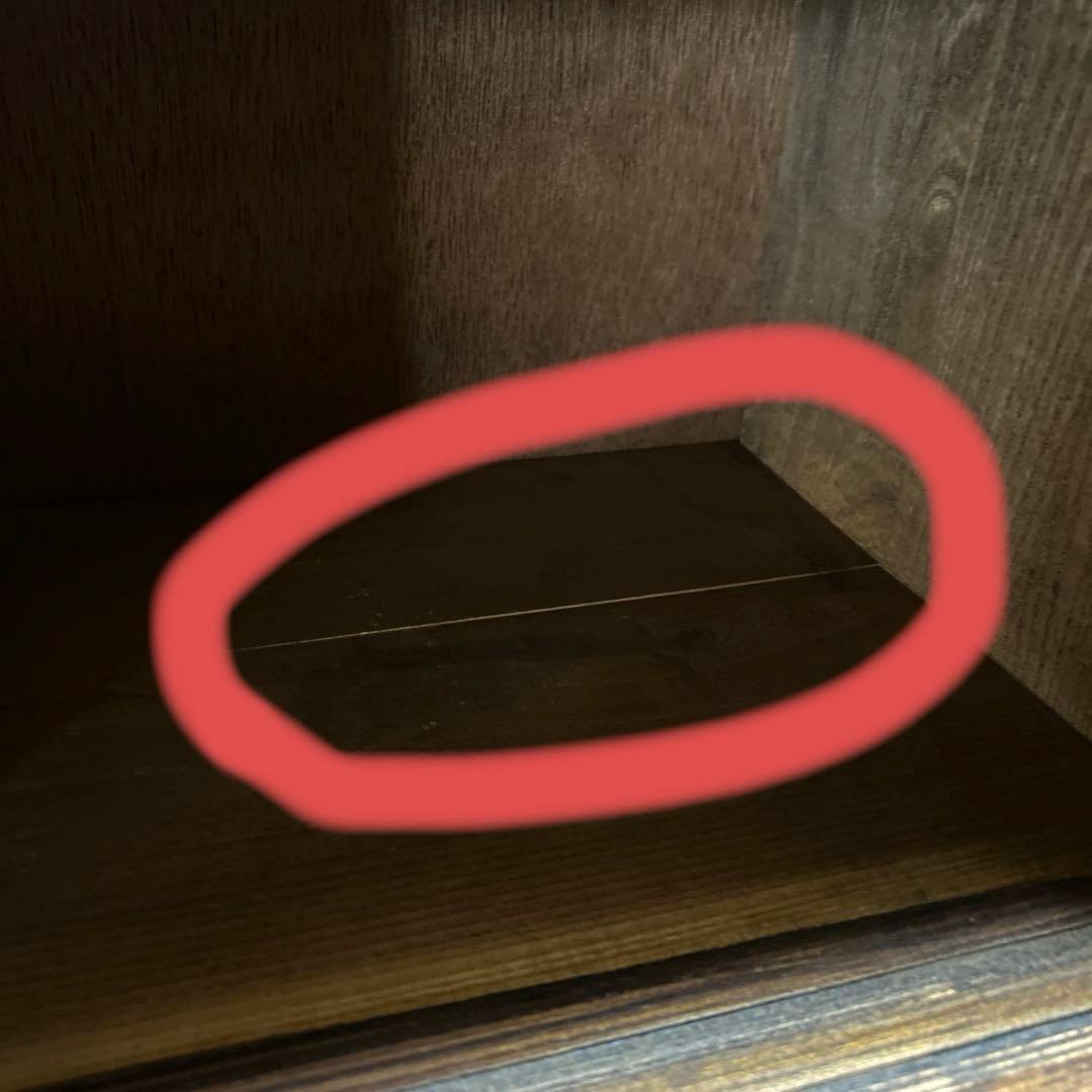 長期保管品 茶箪笥 茶タンス 木製 ガラス ビンテージ アンティーク 昭和レトロ