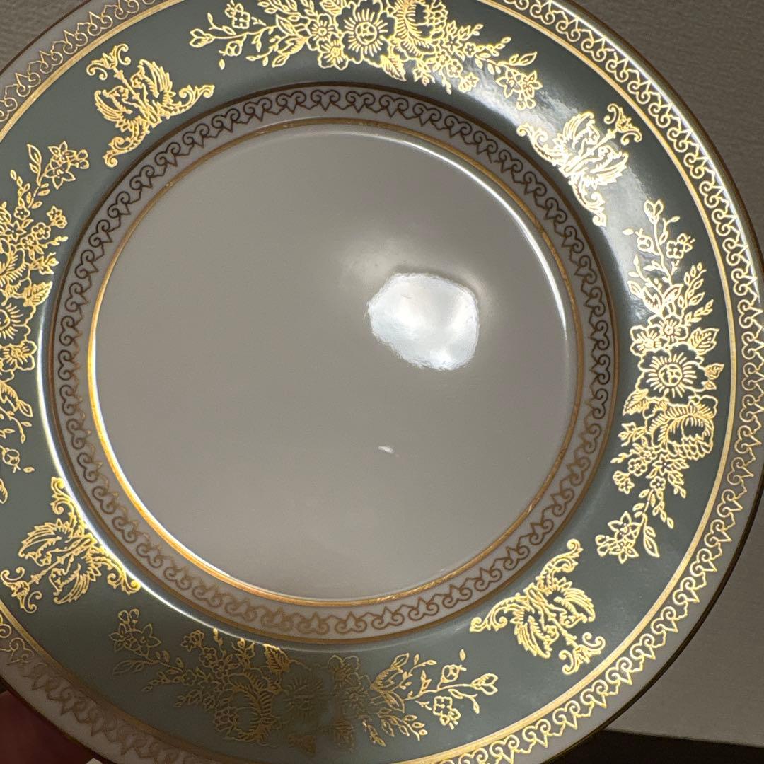 ウェッジウッド　コロンビア　セージグリーン　デザートプレート　15.5cm