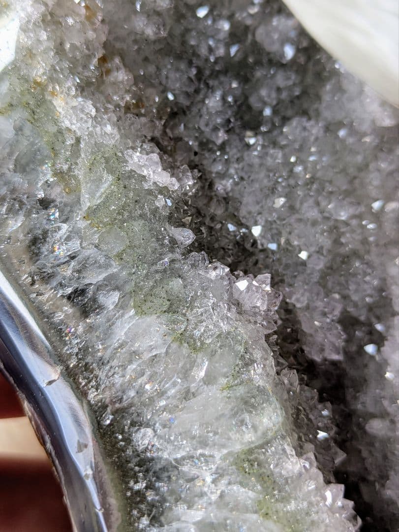 希少　♡グリーンアメジスト♡　お花ドーム　瑪瑙