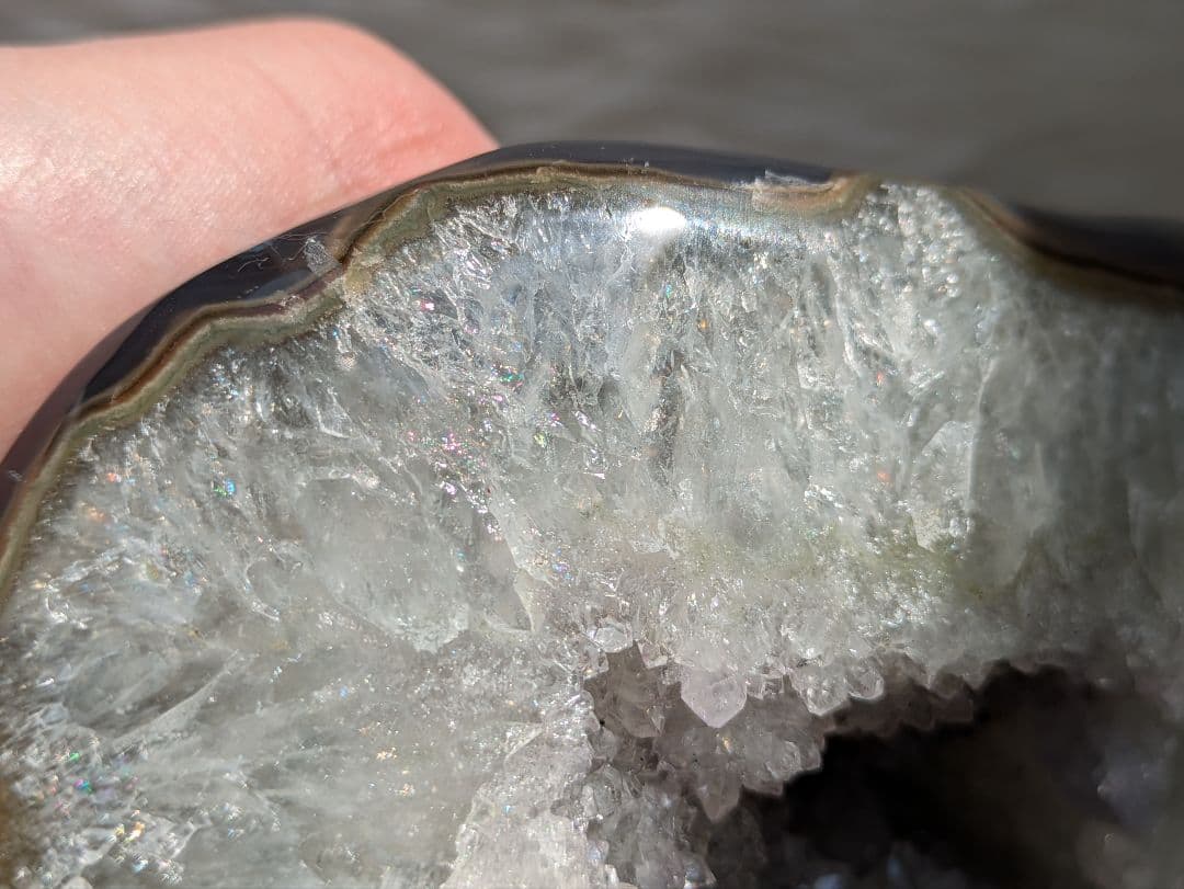 希少　♡グリーンアメジスト♡　お花ドーム　瑪瑙