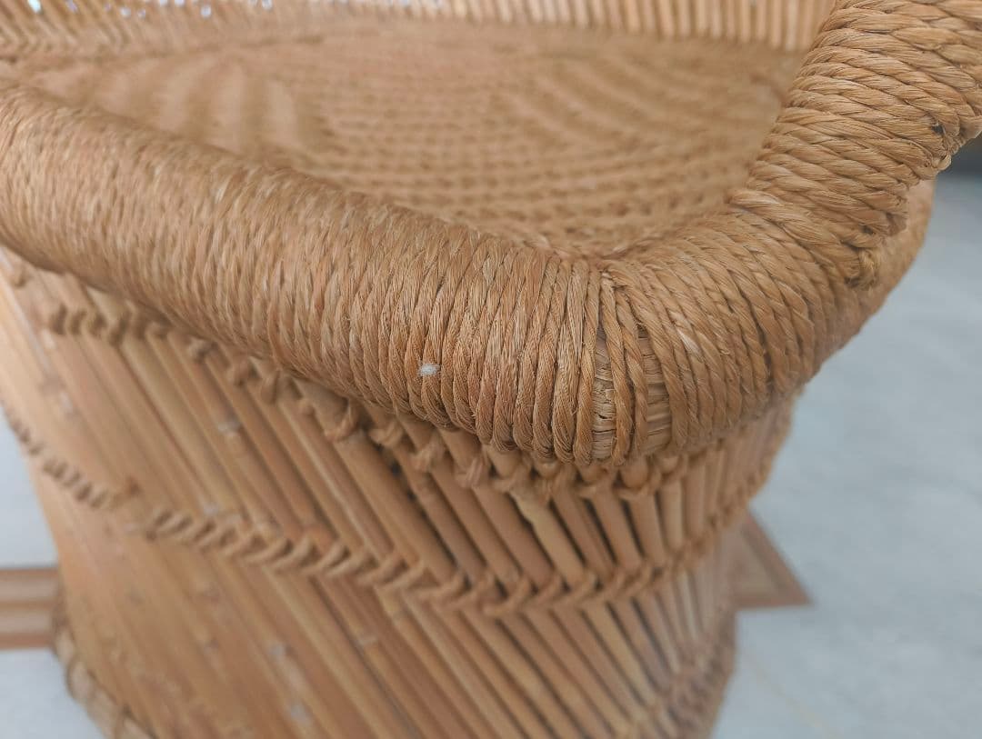 ラタン アームチェア 2脚セット バリ 引取限定✨