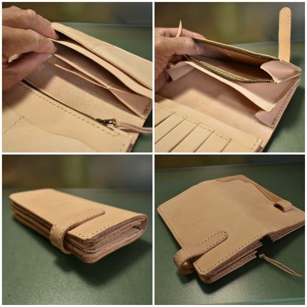 特別価格1点限り★ヌメ革ロングウォレット ベルト留めタイプ