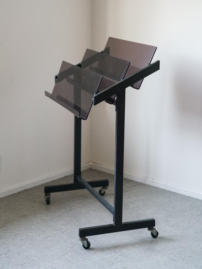 70-80's KOKUYO アクリル マガジンラック スタンド レトロモダン