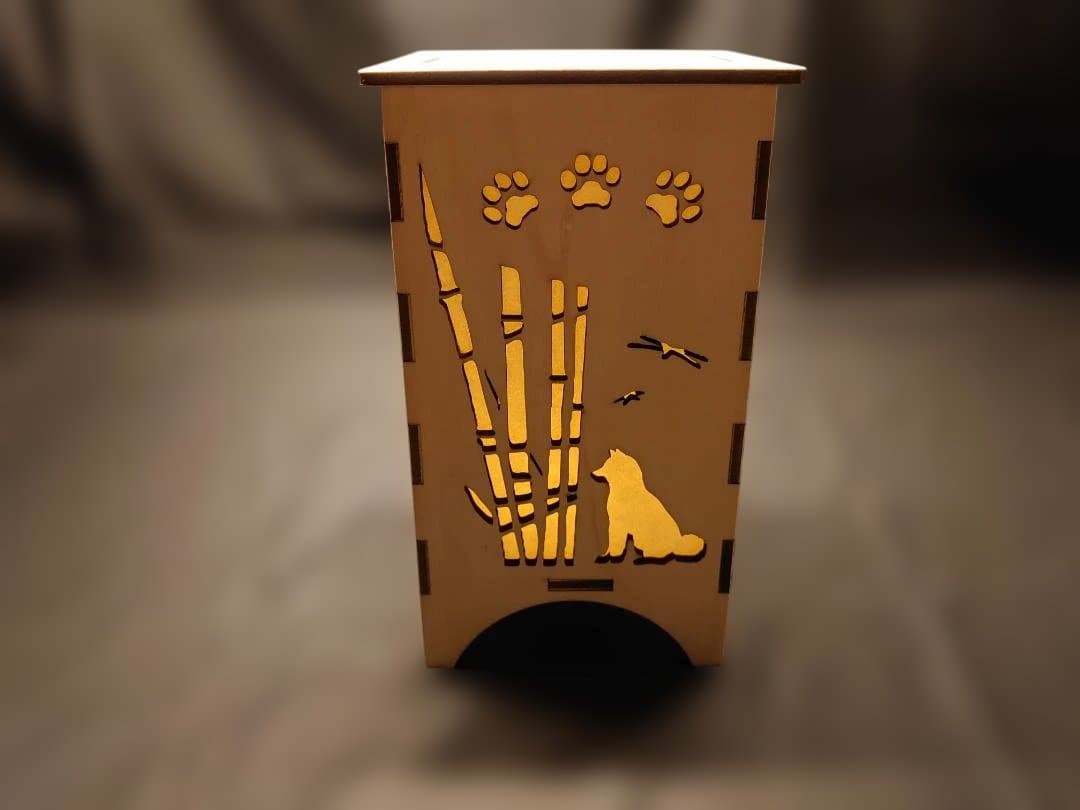 柴犬灯ろう　B型　キャンドル型LED付