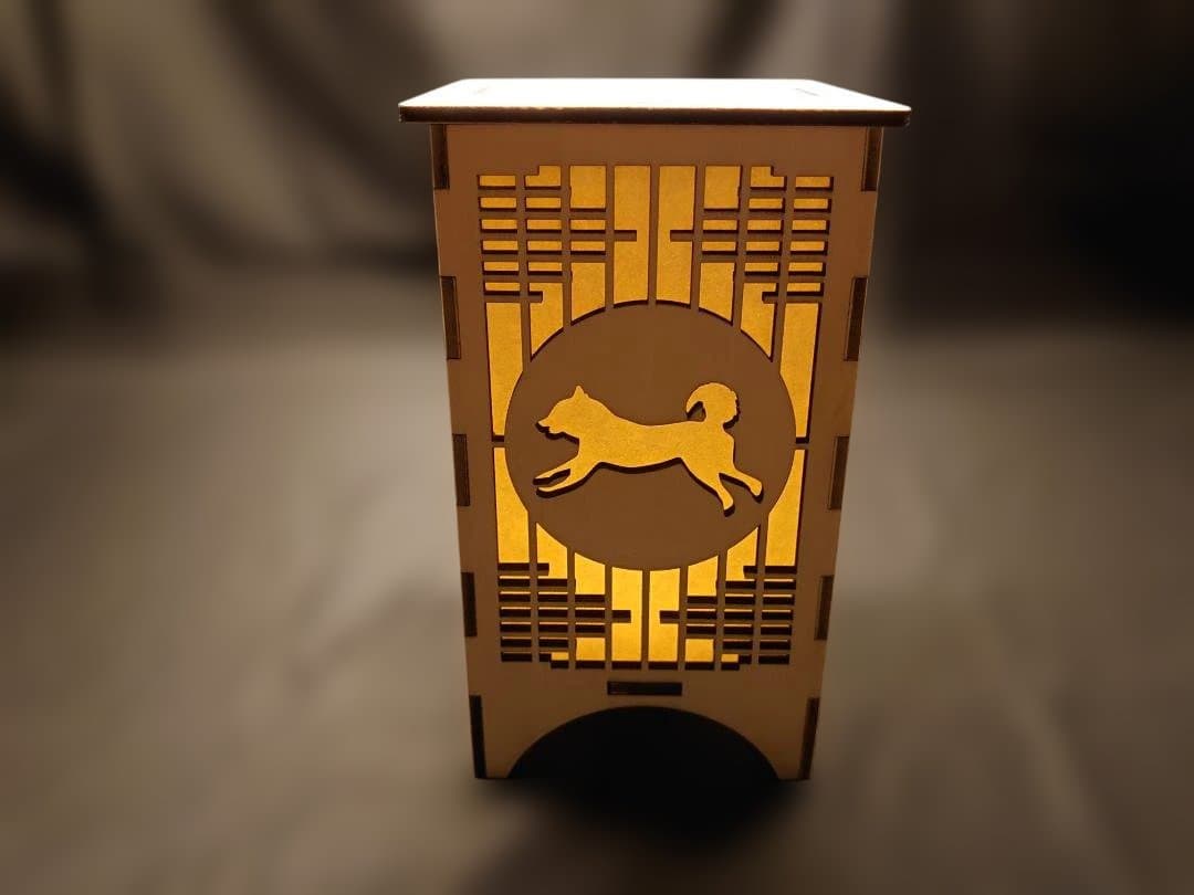 柴犬灯ろう　B型　キャンドル型LED付