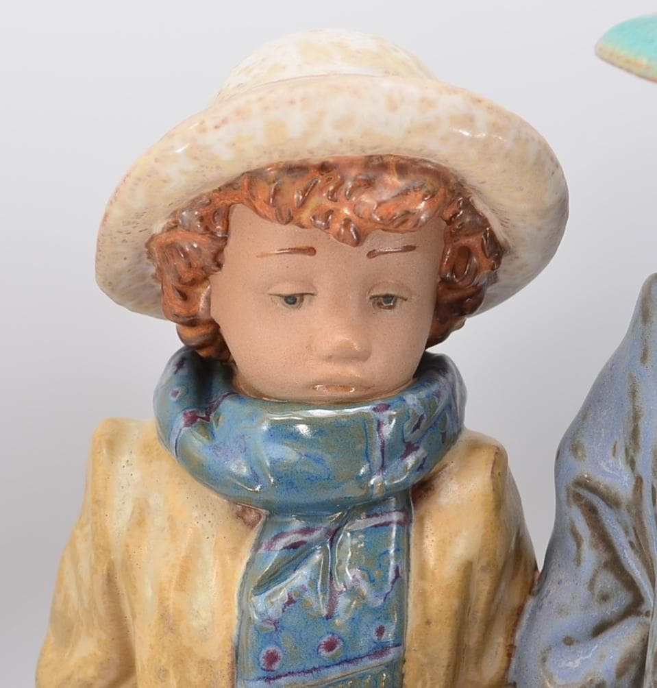 寒い日の登校　＃2242　★リヤドロ　スペイン　グレスコレクション　ヴィンテージ