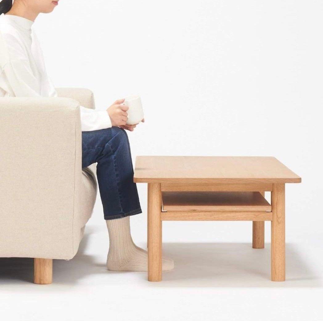 無印良品 木製ローテーブル オーク材
